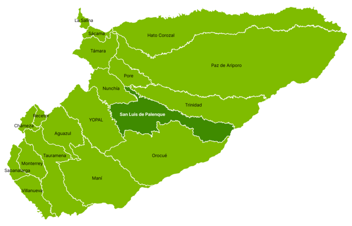 Mapa de San Luis de Palenque
